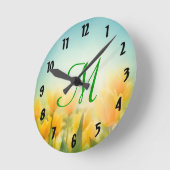 De zon Gekuste Klok van de Muur van het Monogram (Hoek)