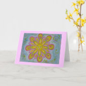 de zon glanst notecard kaart (Gele Bloem)