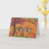 De zon-Groet van de lente Kaart (Gele Bloem)