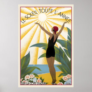 De Zon Het Hele Jaar Rond Côte d'Azur Franse Rivie Poster