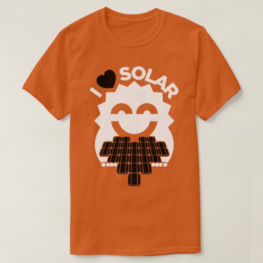 De zon houdt van zonne-energie t-shirt (Design voorkant)