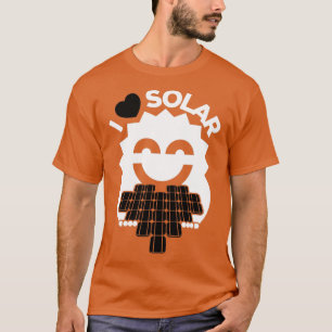 De zon houdt van zonne-energie t-shirt