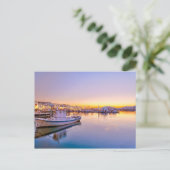 De zon in de haven van Naousa op het eiland Paros Briefkaart (Staand voorkant)