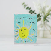 De zon in de lucht briefkaart (Staand voorkant)