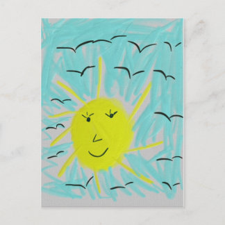De zon in de lucht briefkaart