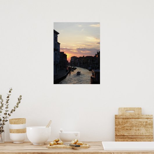 De zon in Venetië Poster (Keuken)