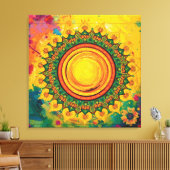 De Zon - Ingepakte Cavas Canvas Afdruk (Insitu (Woonkamer))