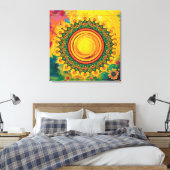De Zon - Ingepakte Cavas Canvas Afdruk (Insitu (Slaapkamer))