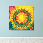 De Zon - Ingepakte Cavas Canvas Afdruk (Insitu (Houten vloer))