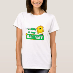 De zon is mijn batterij Groene Energie T-shirt