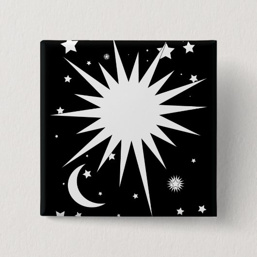 De zon is niet geel vierkante button 5,1 cm (Voorkant)