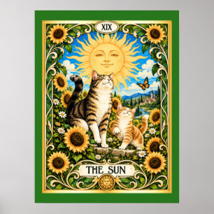De Zon Kat Tarot - Vreugde en Overvloed Poster