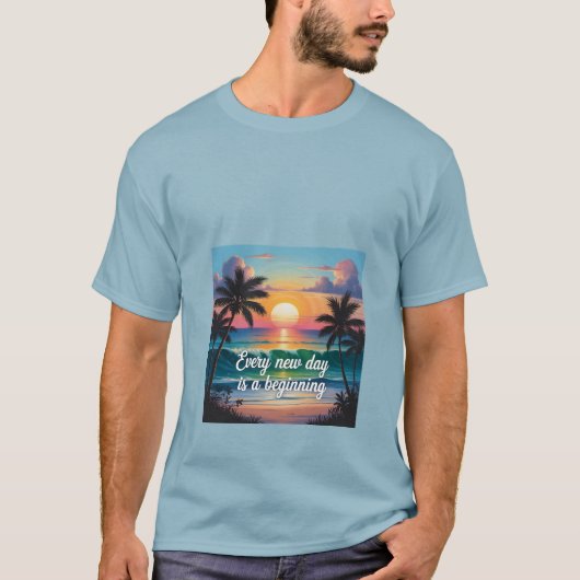 De zon komt op van de horizon t-shirt (Voorkant)