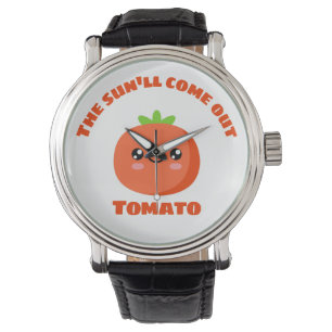De zon komt uit Tomato Horloge