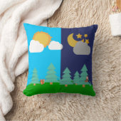 De Zon & Maan in het bossen Sierkussen (Deken)
