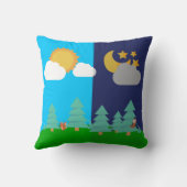 De Zon & Maan in het bossen Sierkussen (Achterkant)