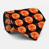 De zon met zonnevlam stropdas (Opgerold)