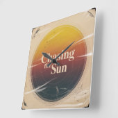 De Zon Najaagden Vierkante Klok (Hoek)