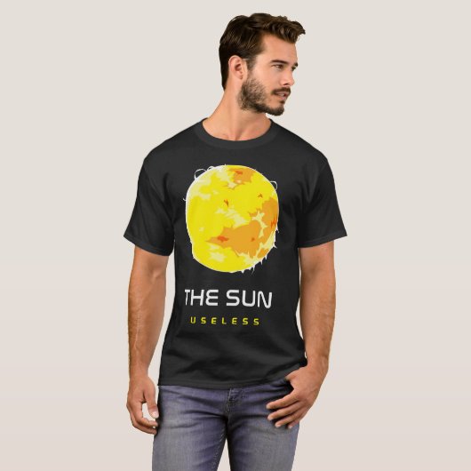De zon - nutteloos. Ruimte T-shirt (Voorkant volledig)