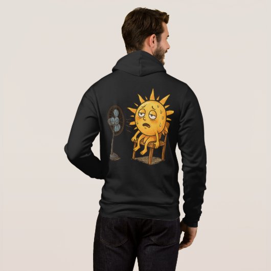 De zon op een hot break hoodie (Achterkant volledig)