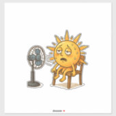 De zon op een hot break sticker (Vel)