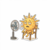 De zon op een hot break sticker (Voorkant)