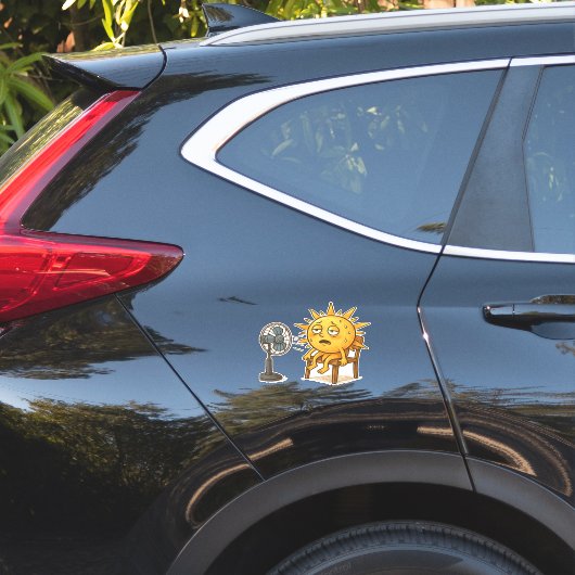 De zon op een hot break sticker (Auto Zijkant)