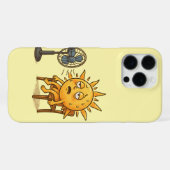 De Zon op een Warme Pauze iPhone Hoesje (Achterkant horizontaal)