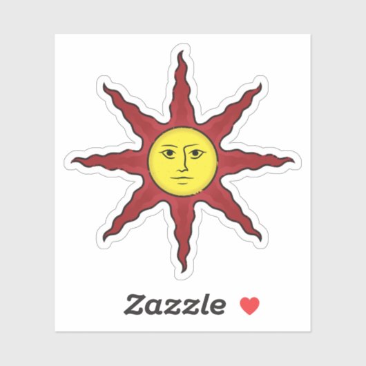 De zon oplichten sticker (Vel)