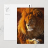 De zon opmaken, koning van de Oerwoud Leeuw II Briefkaart (Voorkant / Achterkant)