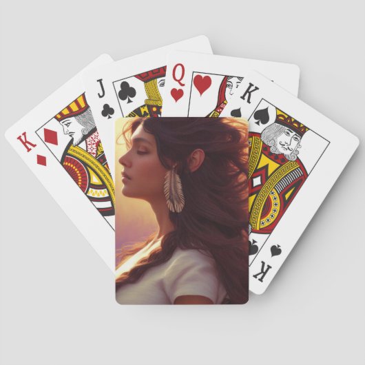 De zon opzwellen pokerkaarten (Achterkant)