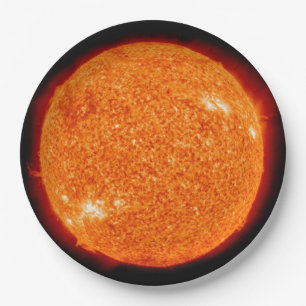 De zon papieren bordje