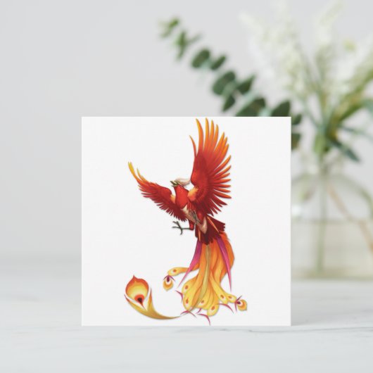 De zon Phoenix Kaart (Staand voorkant)