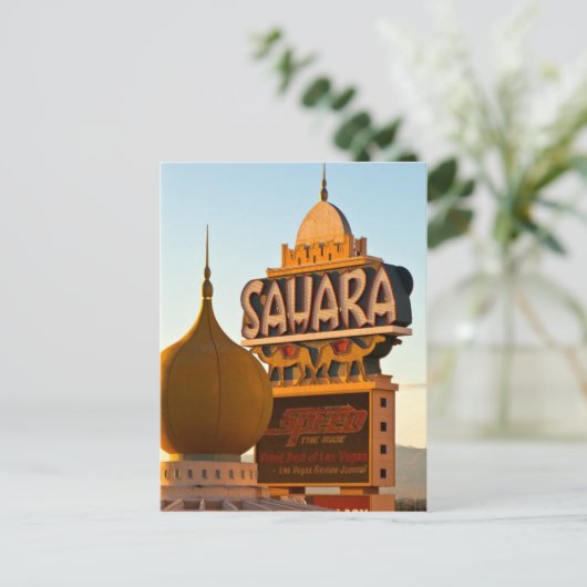 De zon plaatst op de Sahara Briefkaart (Staand voorkant)