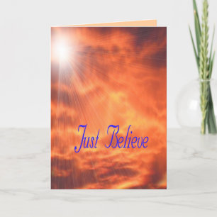 De zon raysJust gelooft godsdienstige groet Kaart
