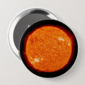 De zon ronde button 4,0 cm (Voorkant /achterkant)