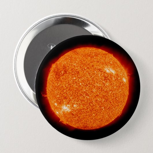 De zon ronde button 4,0 cm (Voorkant /achterkant)