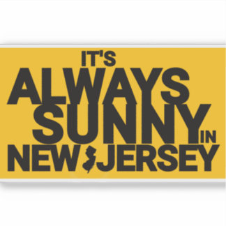 DE ZON SCHIJNT ALTĲD IN NEW JERSEY STICKER