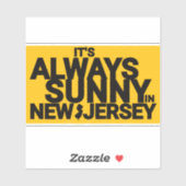 DE ZON SCHIJNT ALTĲD IN NEW JERSEY STICKER (Vel)