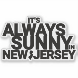 DE ZON SCHIJNT ALTJD IN NEW JERSEY STICKER
