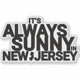 DE ZON SCHIJNT ALTJD IN NEW JERSEY STICKER