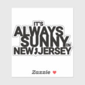 DE ZON SCHIJNT ALTJD IN NEW JERSEY STICKER (Vel)