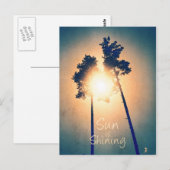 De zon schijnt briefkaart (Voorkant / Achterkant)