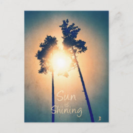 De zon schijnt briefkaart