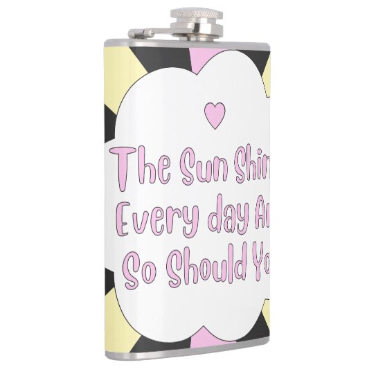 De zon schijnt elke dag en jij ook 1 heupfles (Rechts)