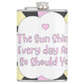 De zon schijnt elke dag en jij ook 1 heupfles (Voorkant)