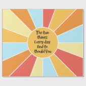 De zon schijnt elke dag en jij ook 2 cadeaupapier (Vlak)