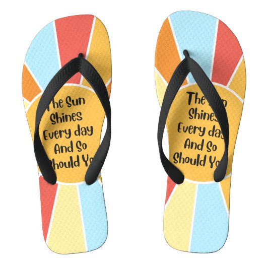 De zon schijnt elke dag en jij ook 2 teenslippers (Voetbed)