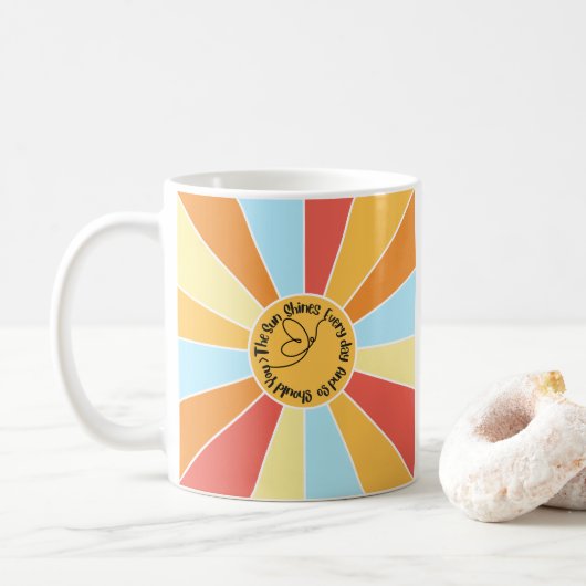 De zon schijnt elke dag en jij ook 3 koffiemok (Met donut)