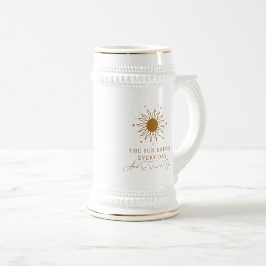 De zon schijnt elke dag en jij ook 9 bierpul (Voorkant rechts)